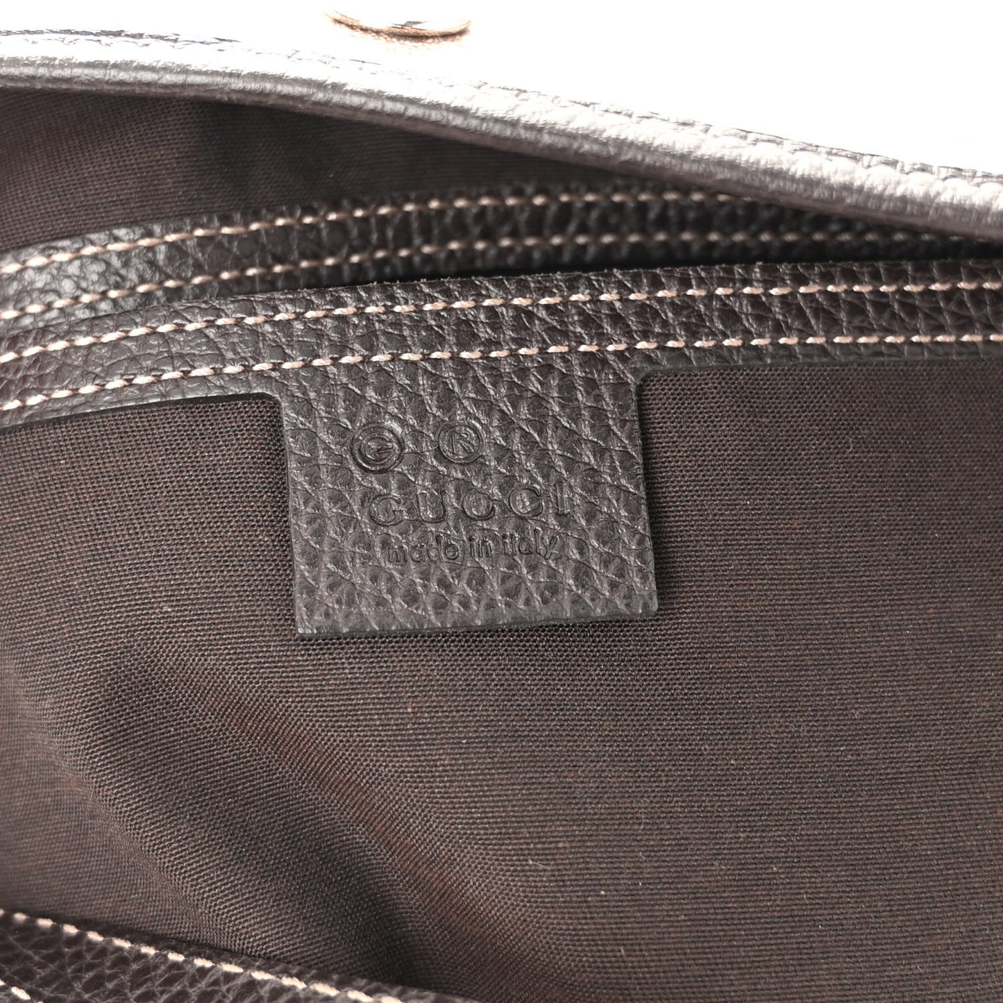 Crystal Monogram Medium Abbey Shoulder Bag Dark Brown