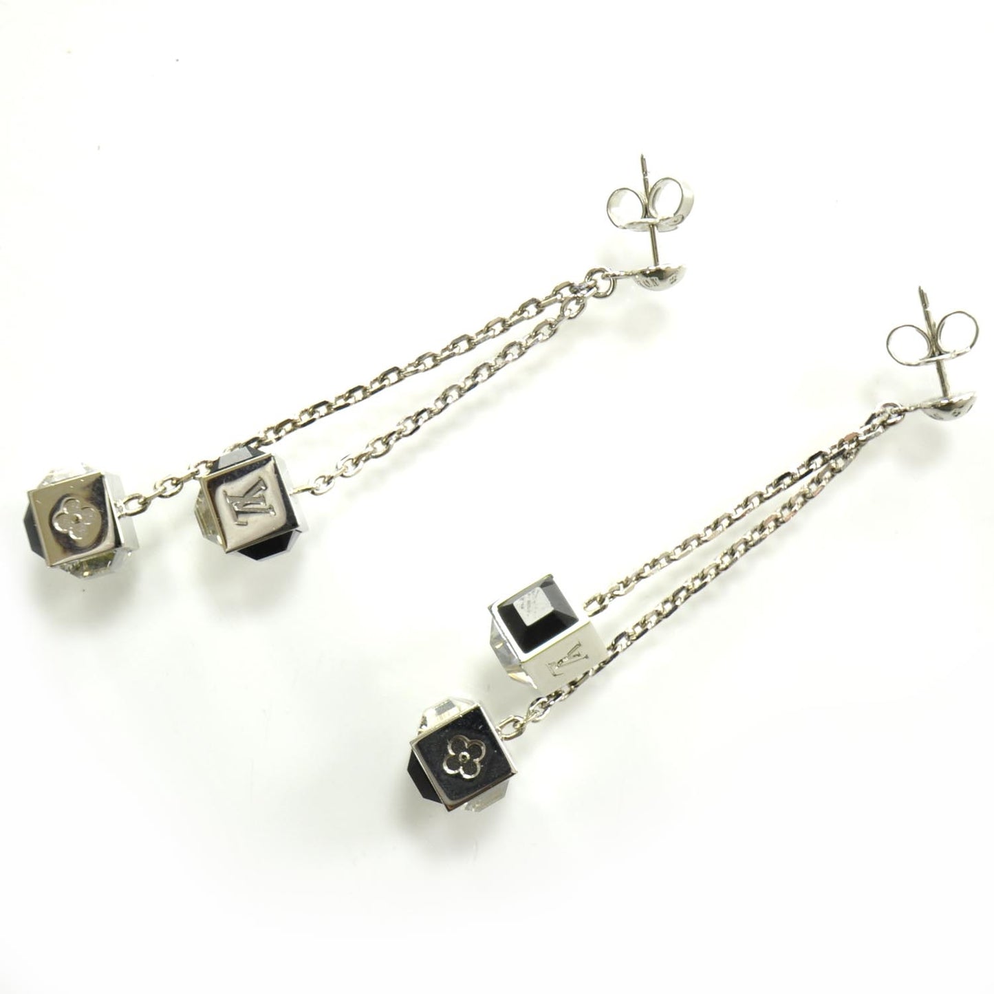 Swarovski Gamble Black Earrings Silver
