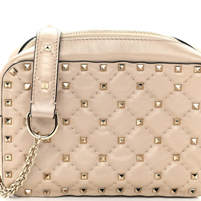 Valentino Garavani Nappa Rockstud Spike Camera Crossbody Bag Light Ivory 7 of 9