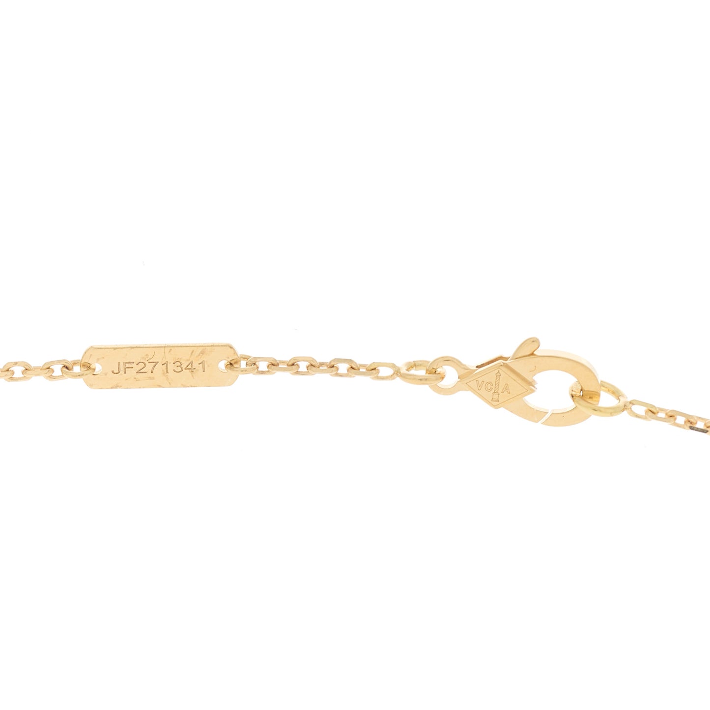 18K Yellow Gold Black Onyx Vintage Alhambra Pendant Necklace