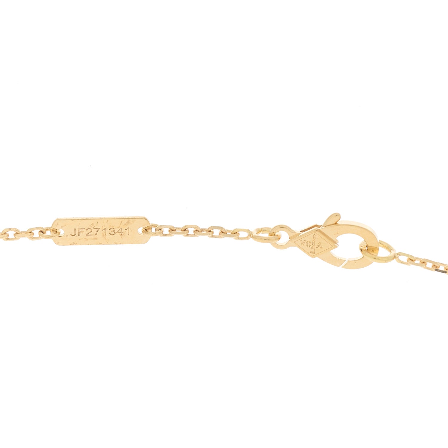 Van Cleef & Arpels 18K Yellow Gold Black Onyx Vintage Alhambra Pendant Necklace 3 of 6
