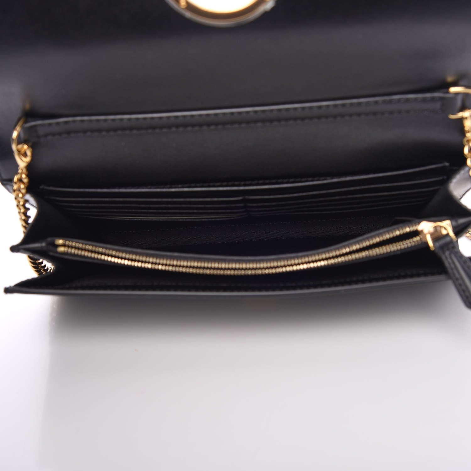 Fendi Vitello Liberty Lucido F is Fendi Wallet on Chain Black 5 of 7