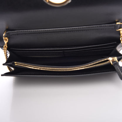 Fendi Vitello Liberty Lucido F is Fendi Wallet on Chain Black 5 of 7