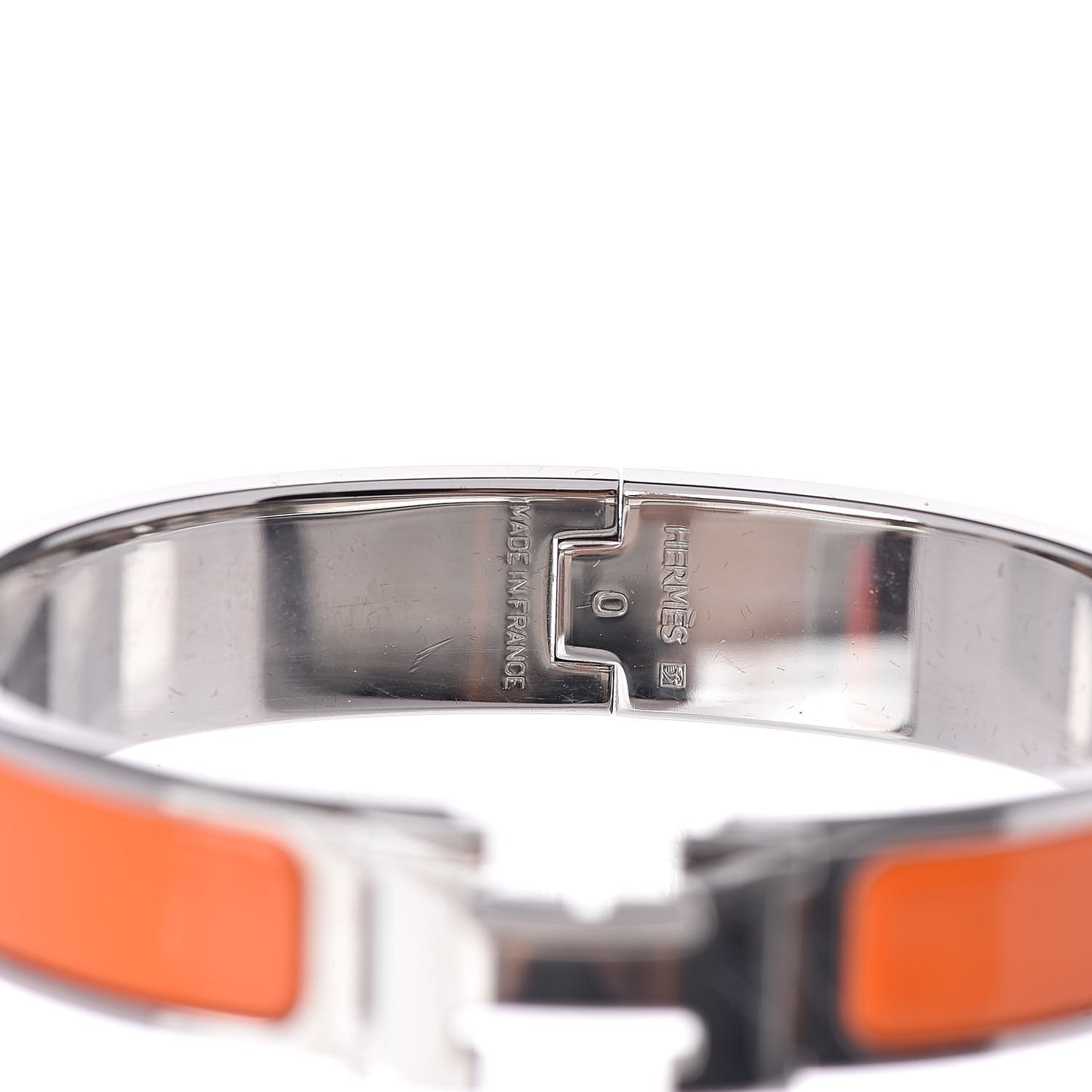 Enamel Narrow Clic Clac H Bracelet PM Orange