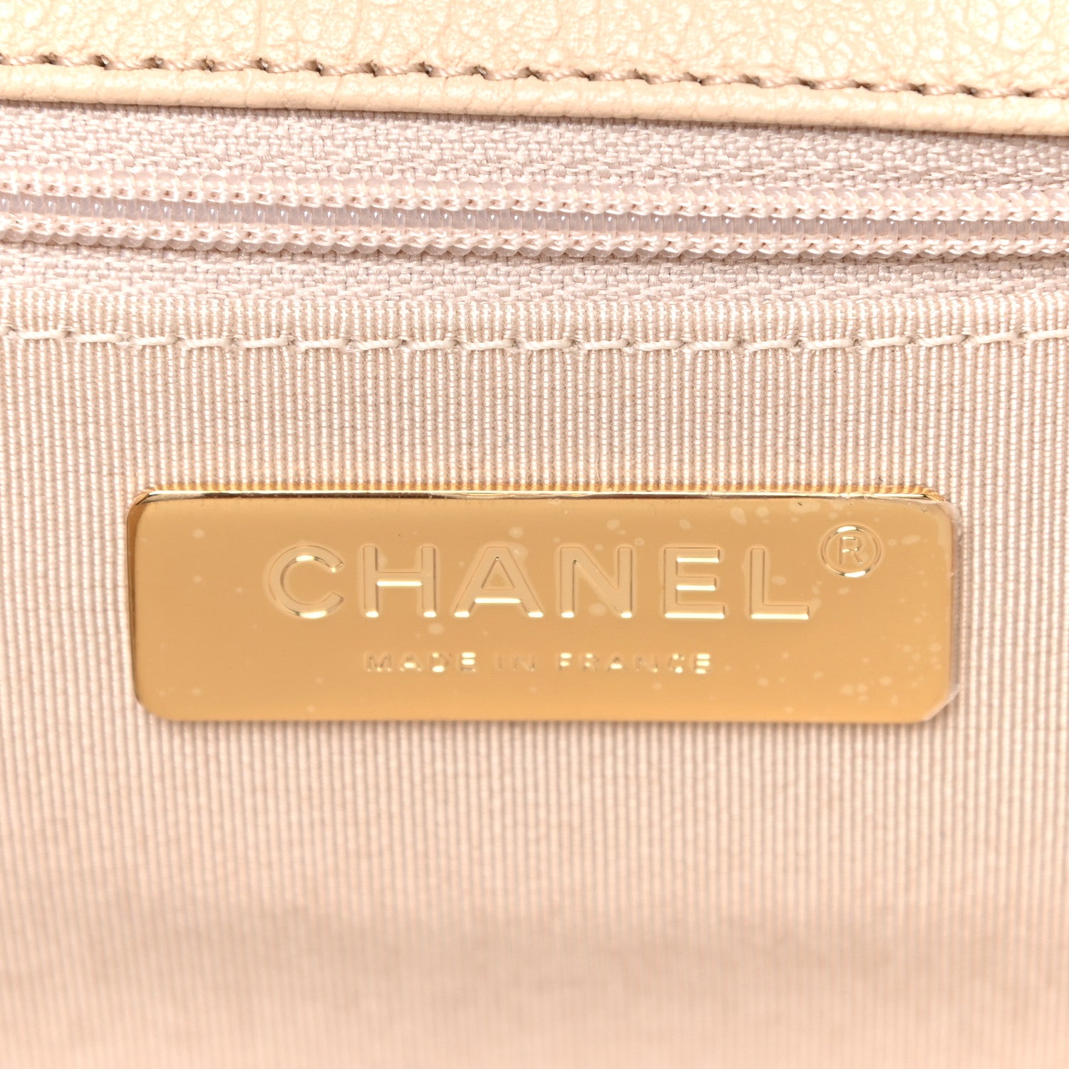 Chanel Calfskin Crochet Medium Chanel 19 Flap Beige 5 of 15