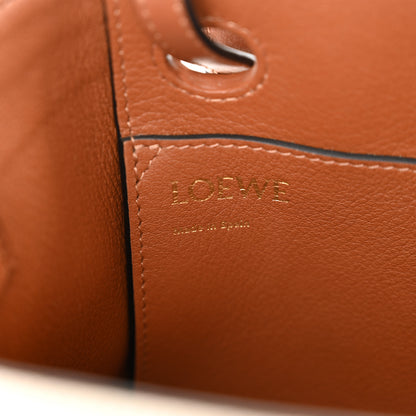 Loewe Canvas Calfskin Small Anagram Tote Ecru Tan 6 of 11