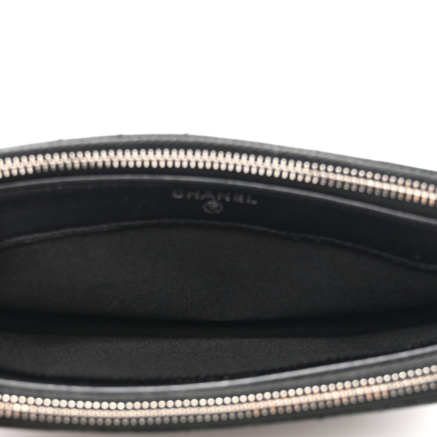 Chanel Caviar Quilted Diamond Small CC Duo Clutch With Chain Black 5 of 11