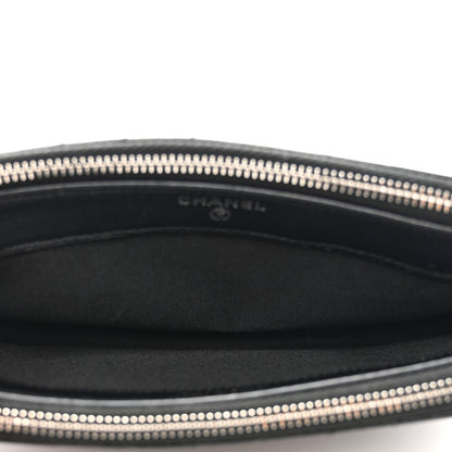 Chanel Caviar Quilted Diamond Small CC Duo Clutch With Chain Black 5 of 11