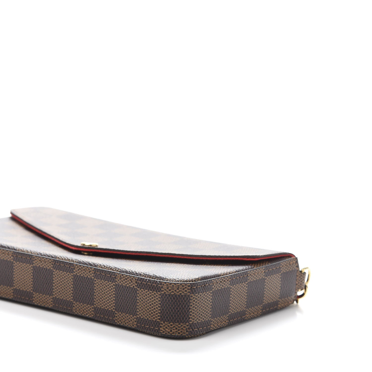 Louis Vuitton Damier Ebene Pochette Felicie Chain Wallet 9 of 10
