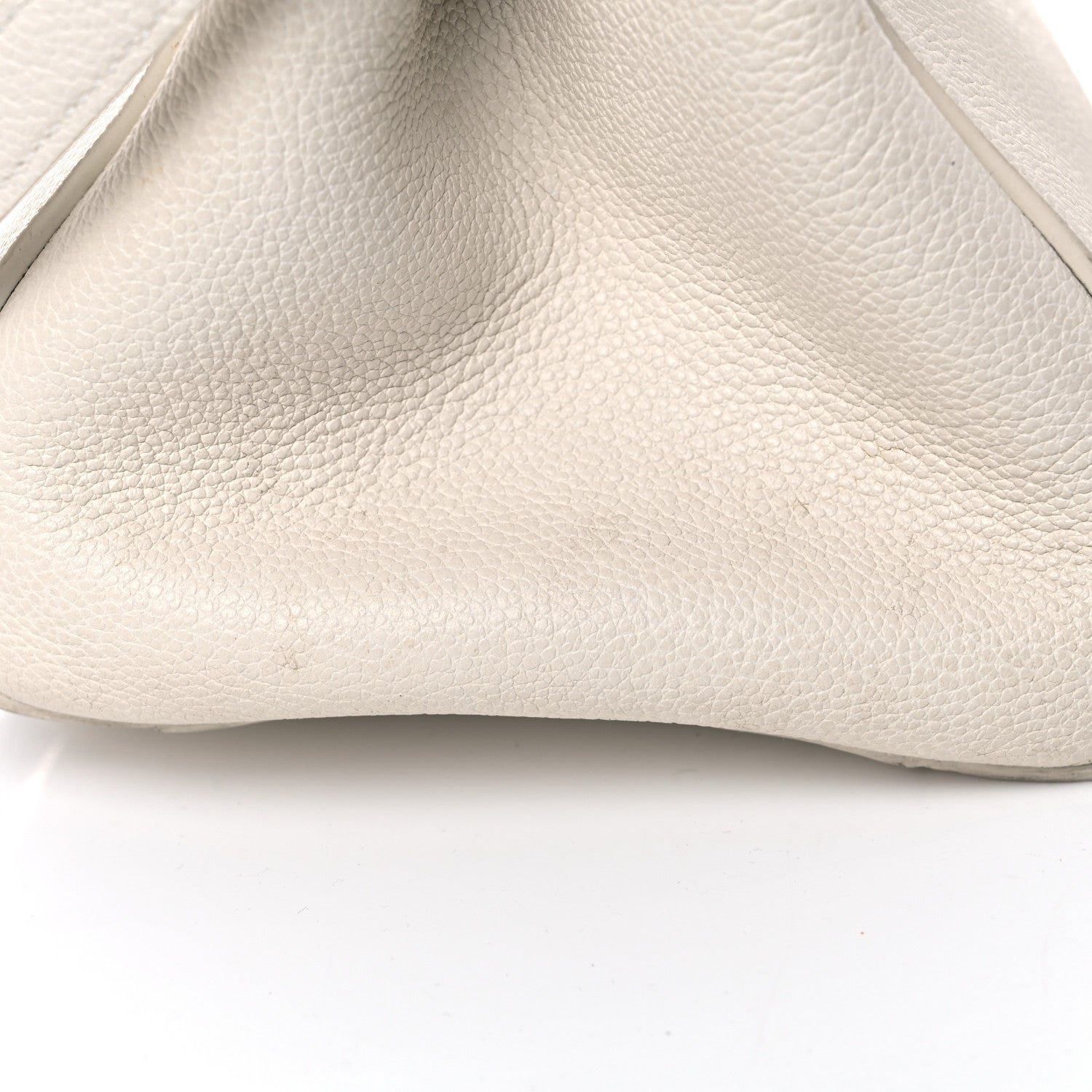 Saint Laurent Grained Calfskin Small Rive Gauche White 27 of 35