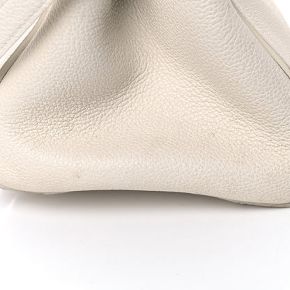 Saint Laurent Grained Calfskin Small Rive Gauche White 27 of 35