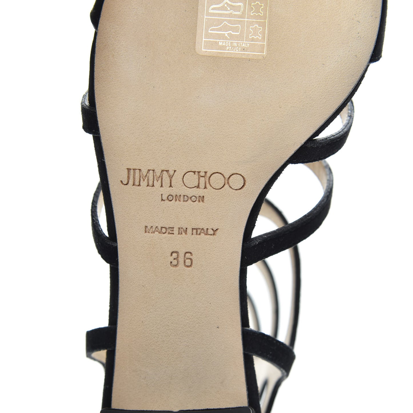 Suede Ren 35 Sandals 36 Black