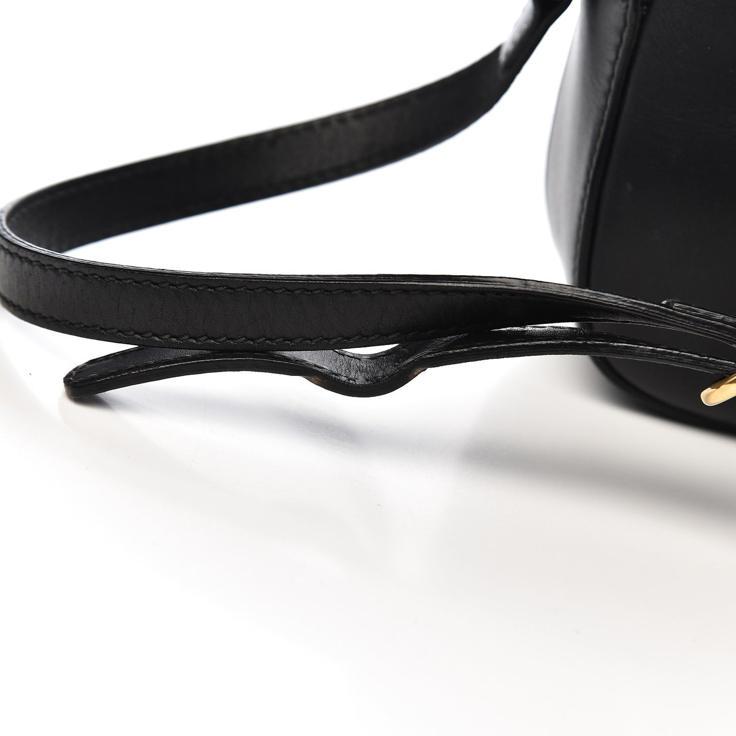 Calfskin Web Small Webby Bee Shoulder Bag Black