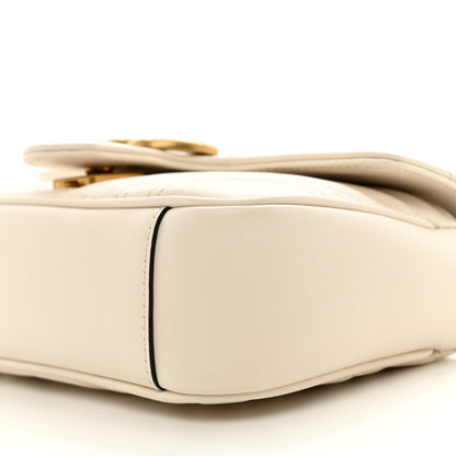 Gucci Calfskin Matelasse Mini GG Marmont Shoulder Bag White 10 of 10