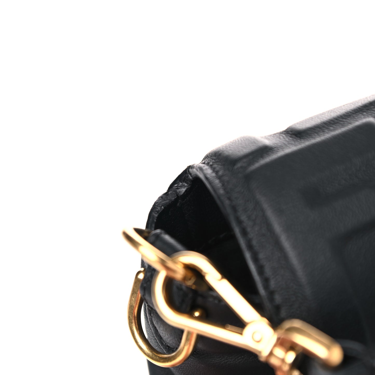 Nappa FF 1974 Embossed Baguette Black