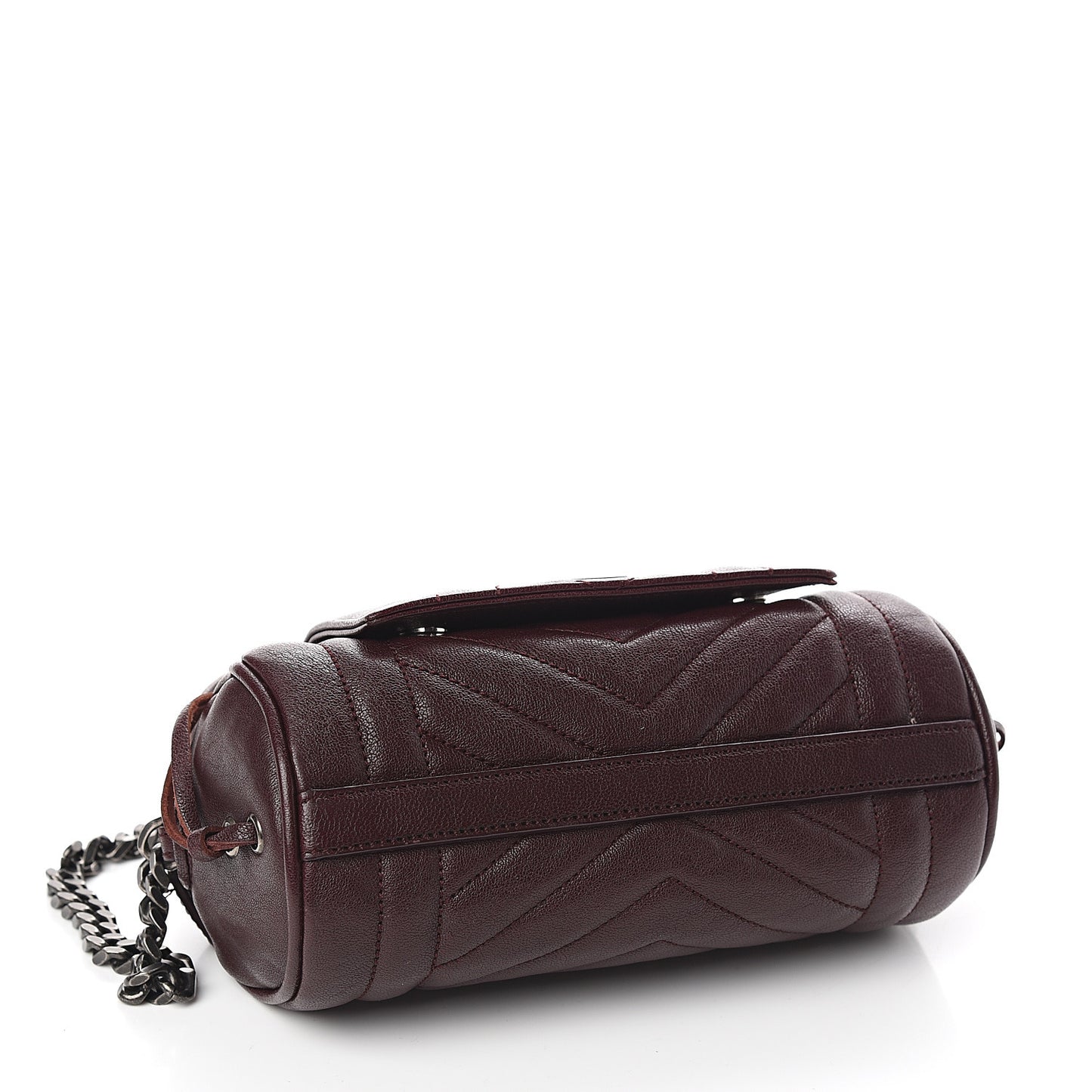 Lambskin Matelasse Monogram East West Rider Bag Bordeaux