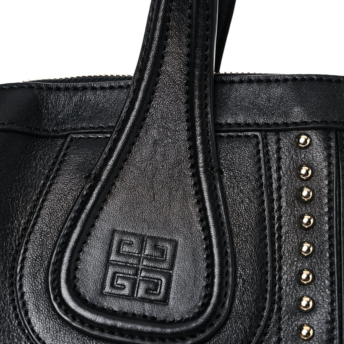 Lambskin Studded Medium Nightingale Black