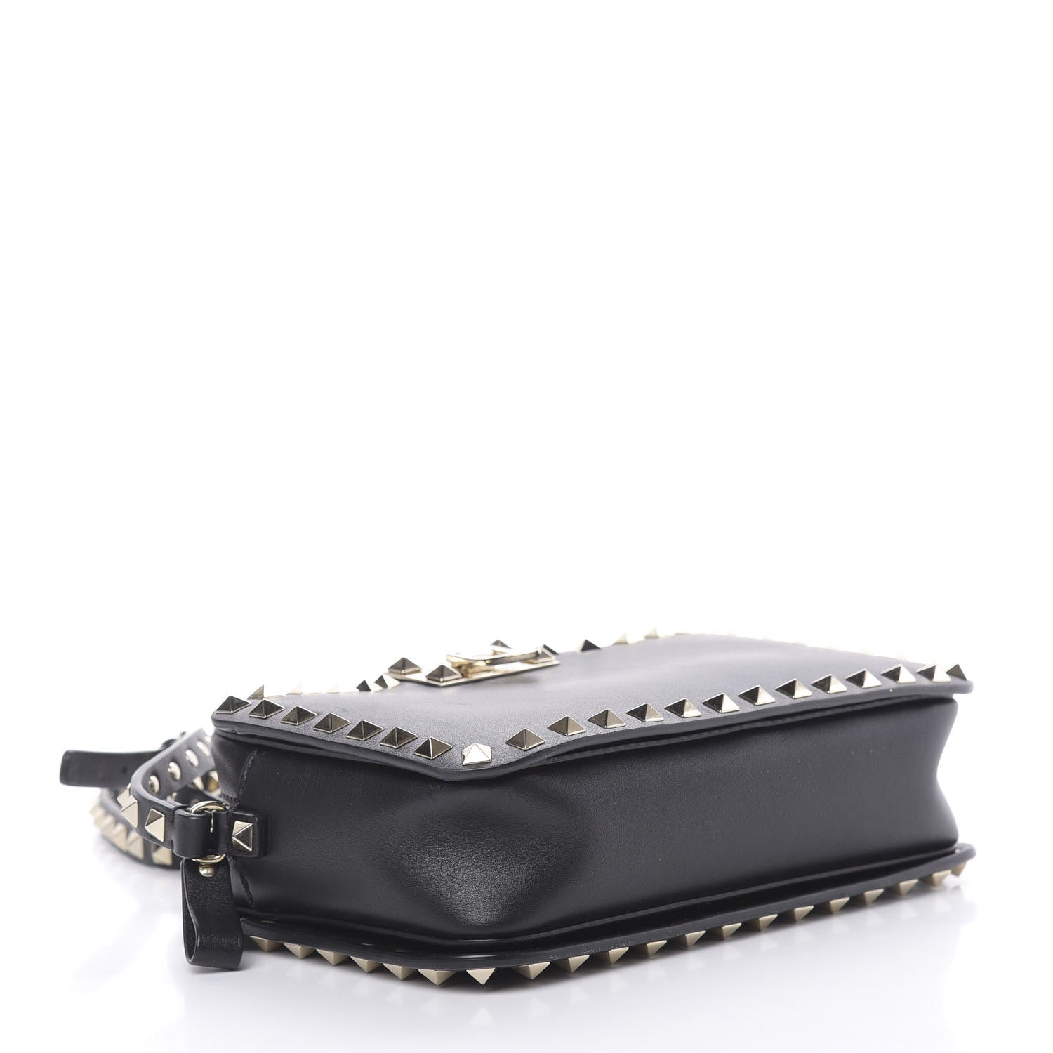 Valentino Garavani Vitello Rockstud Flip Lock Camera Crossbody Bag Black 4 of 10