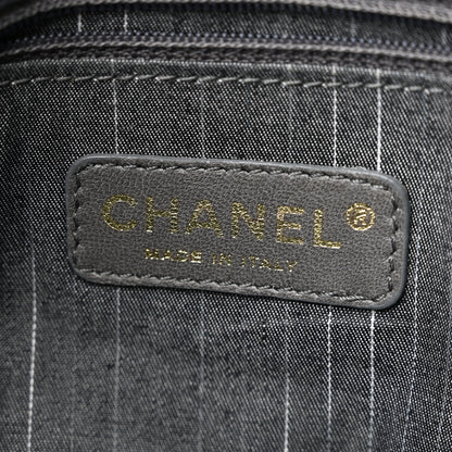 Chanel Patent Embroidered Clutch With Chain Black Gold 6 of 14