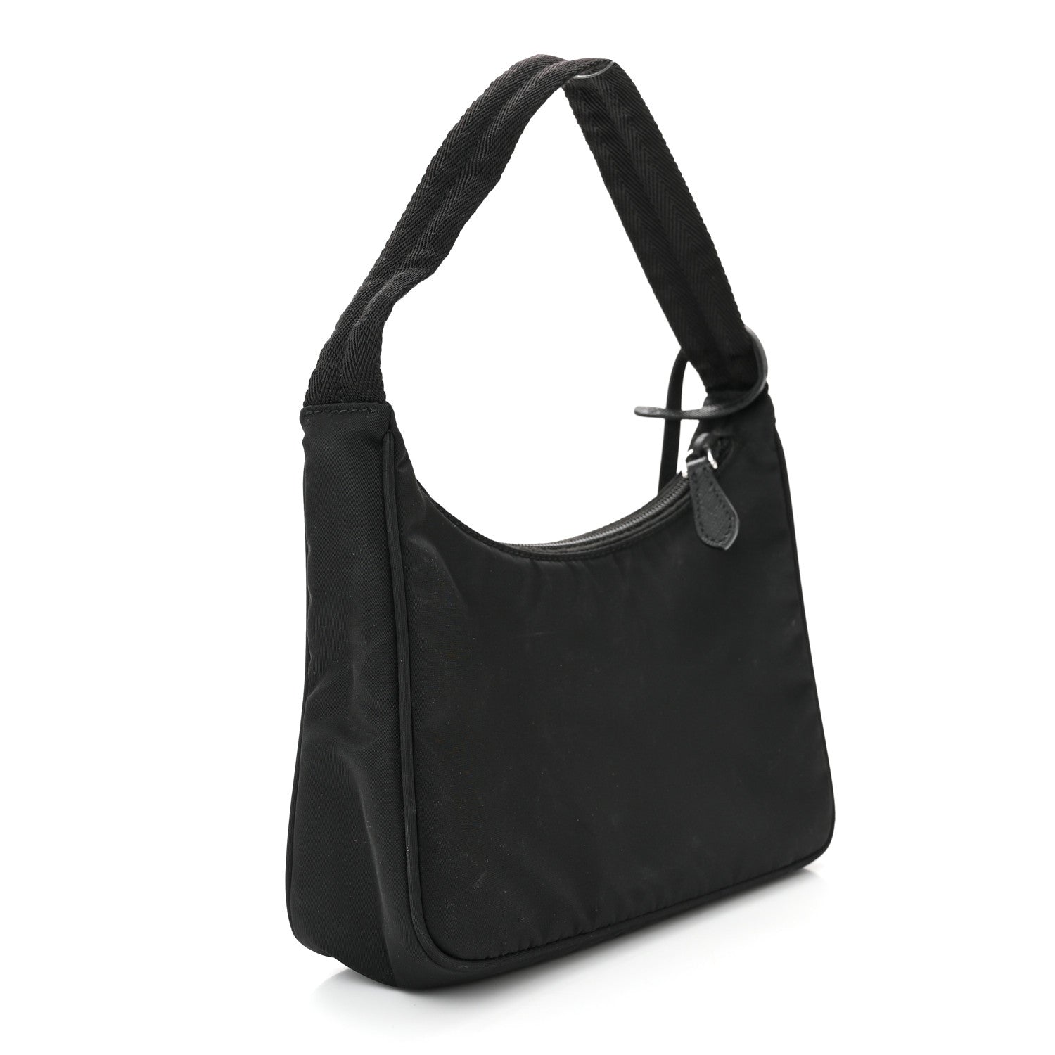 Prada Tessuto Nylon Saffiano Lunar New Year Mini Re-Edition 2000 Bag Black Fuoco 3 of 14