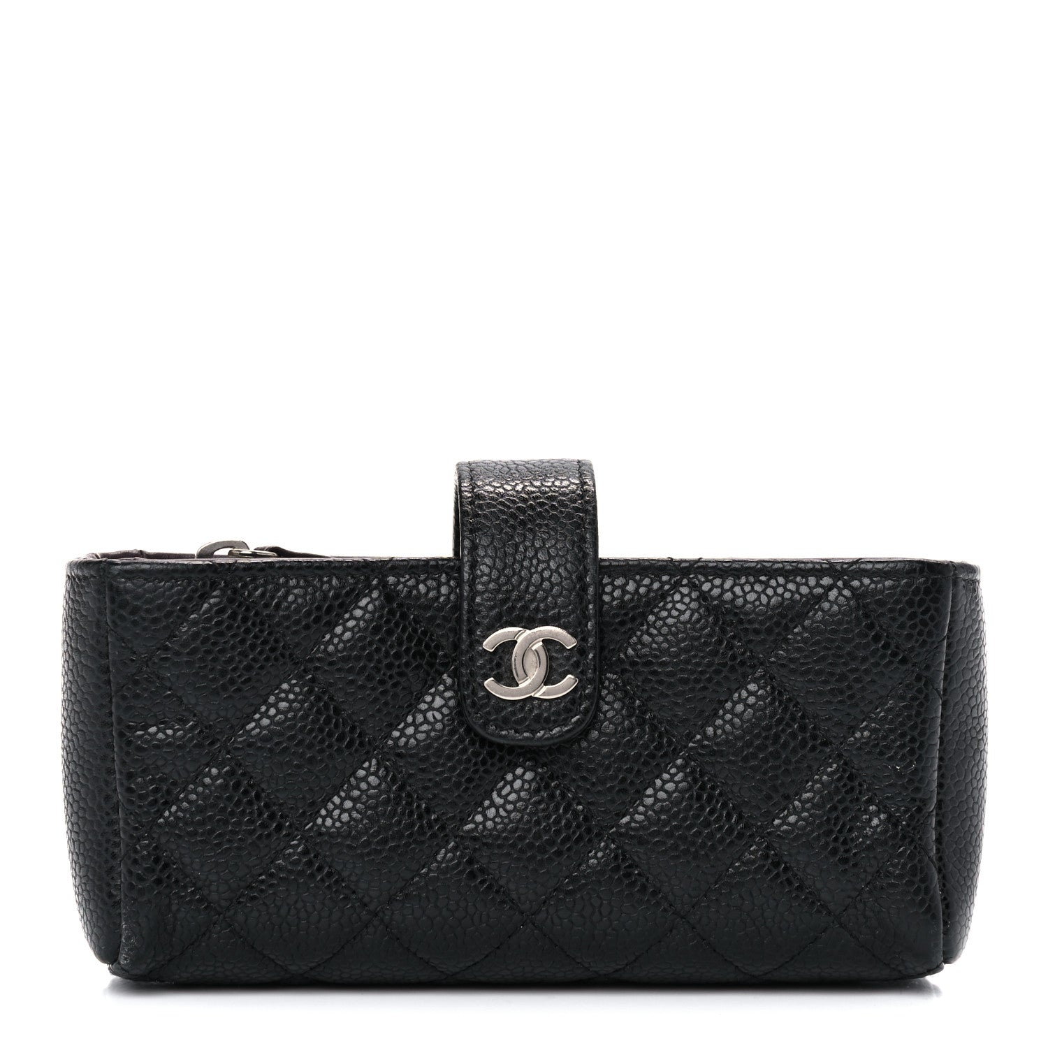 Chanel Caviar Quilted Mini Phone Holder Clutch Black 1 of 13