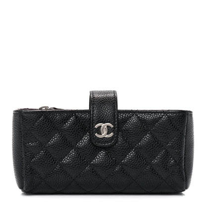 Chanel Caviar Quilted Mini Phone Holder Clutch Black 1 of 13