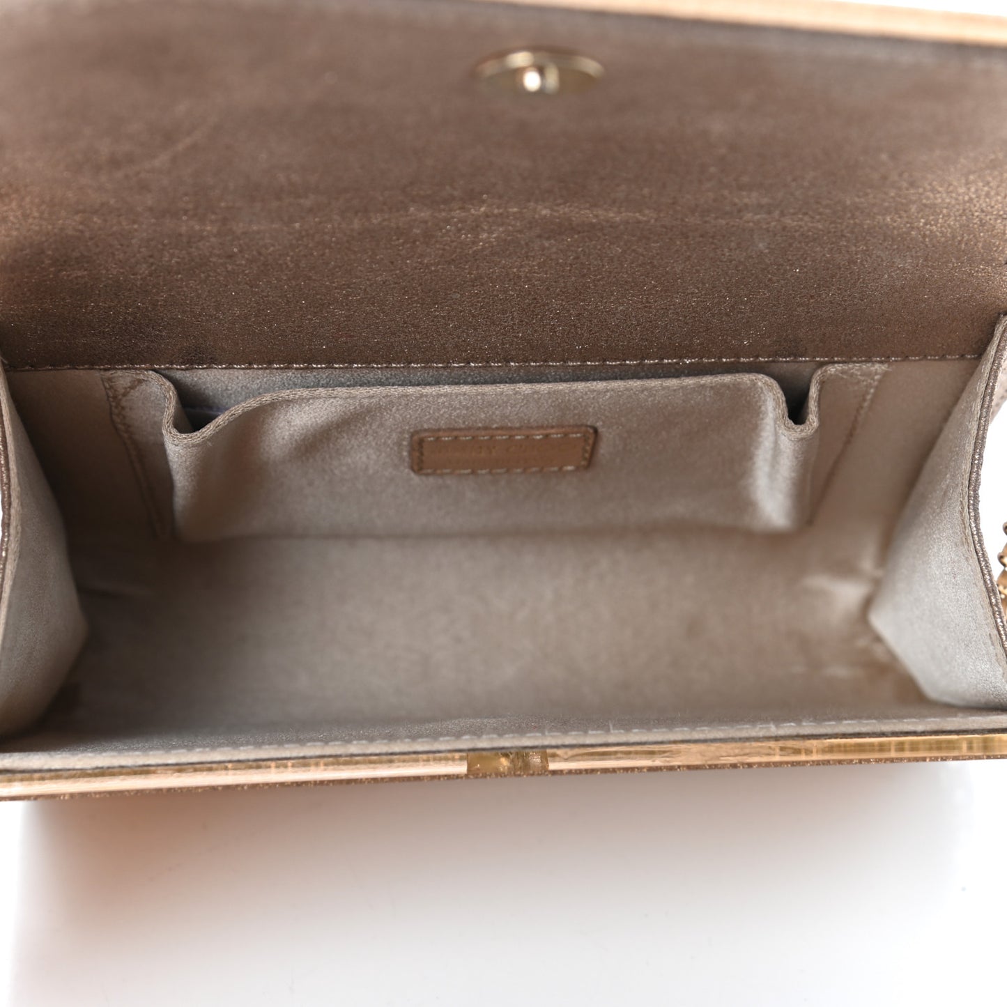 Acrylic Glitter Candy Clutch Gold