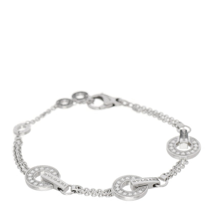 Bulgari 18K White Gold Diamond BVLGARI BVLGARI Openwork Bracelet SM 1 of 5