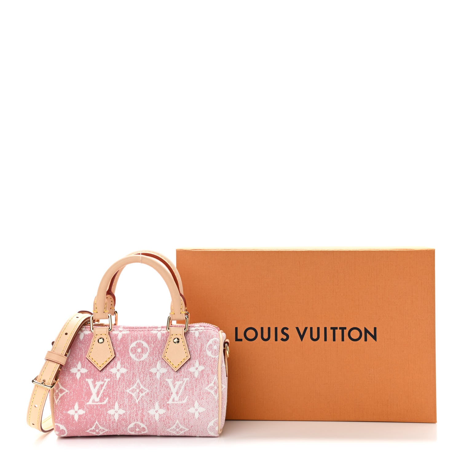 Louis Vuitton Monogram Jacquard Denim Nano Speedy Bandouliere Pink 10 of 10