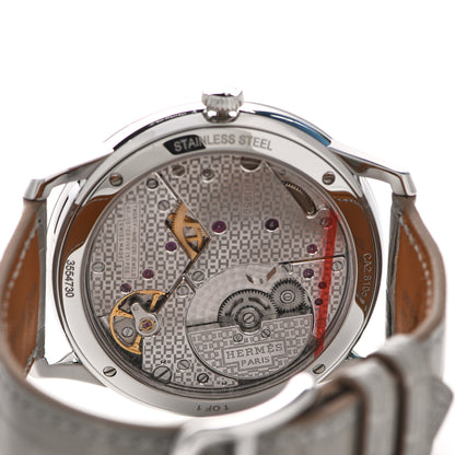 Hermes Stainless Steel Alligator 39.5mm Slim d'Hermes Automatic Watch Etoupe 4 of 6