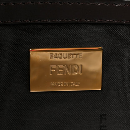 Fendi Fabric Jacquard FF 1974 Multipocket Baguette Tobacco Moro 6 of 9