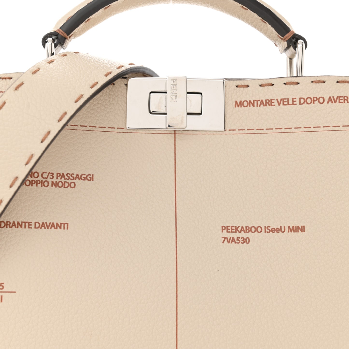 Cuoio Romano Selleria Small Peekaboo I SEE U Satchel Latte