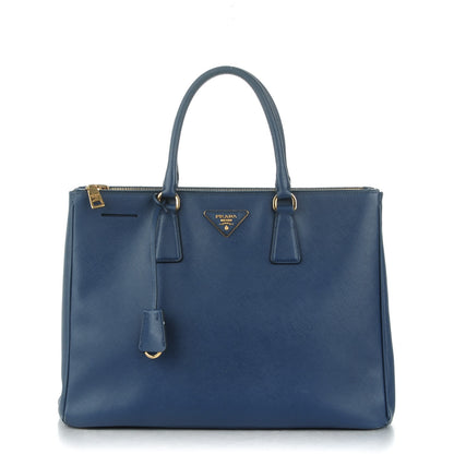 Prada Saffiano Large Galleria Double Zip Tote Bluette 1 of 11