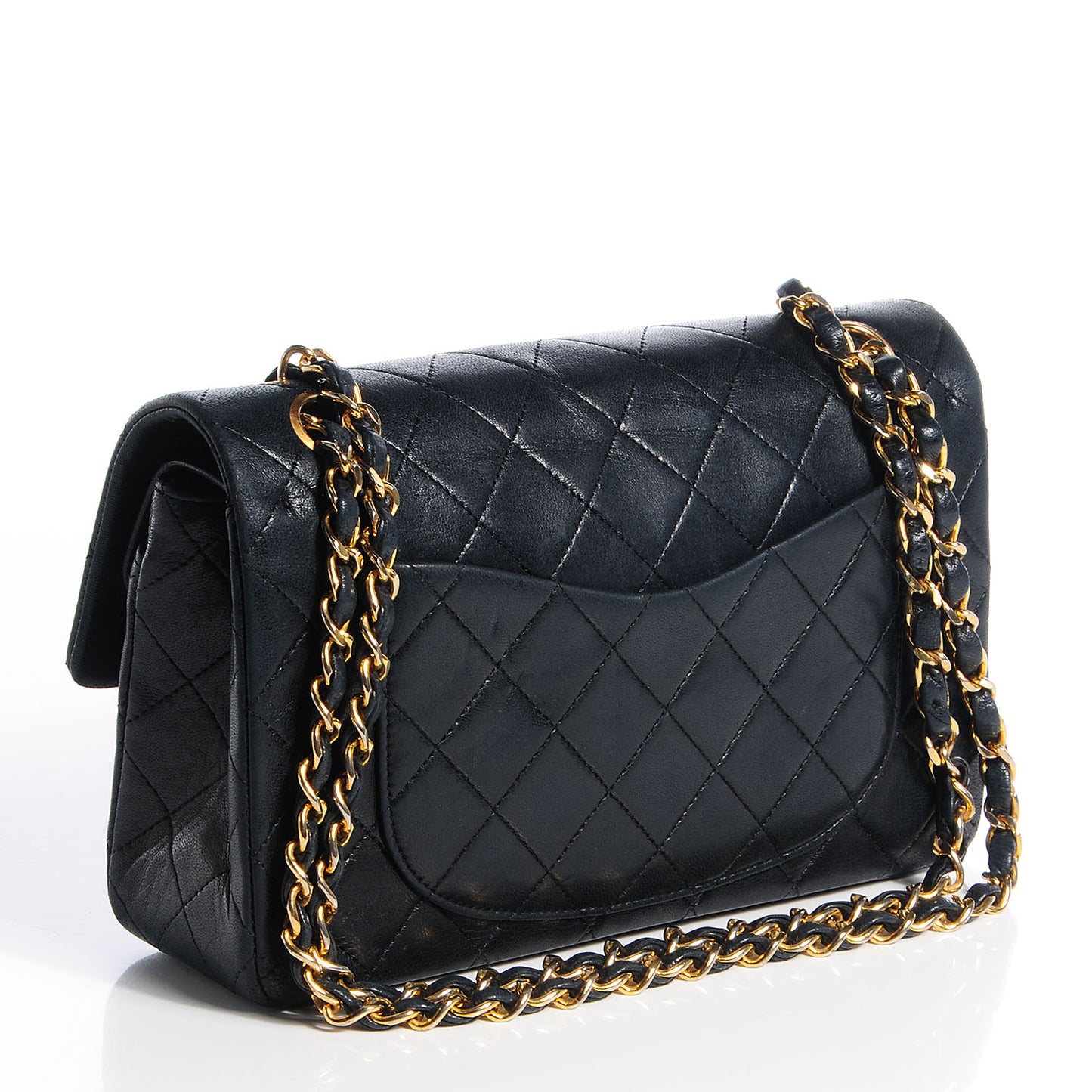 Lambskin Small Double Flap Navy