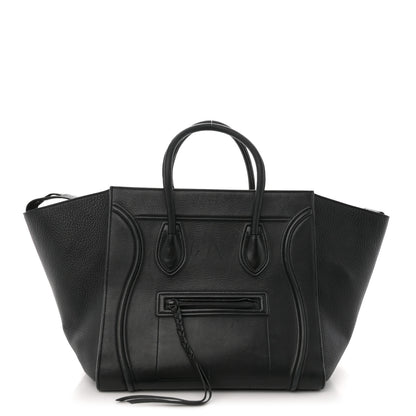 Celine Supple Calfskin Medium Phantom Luggage Black 1 of 22