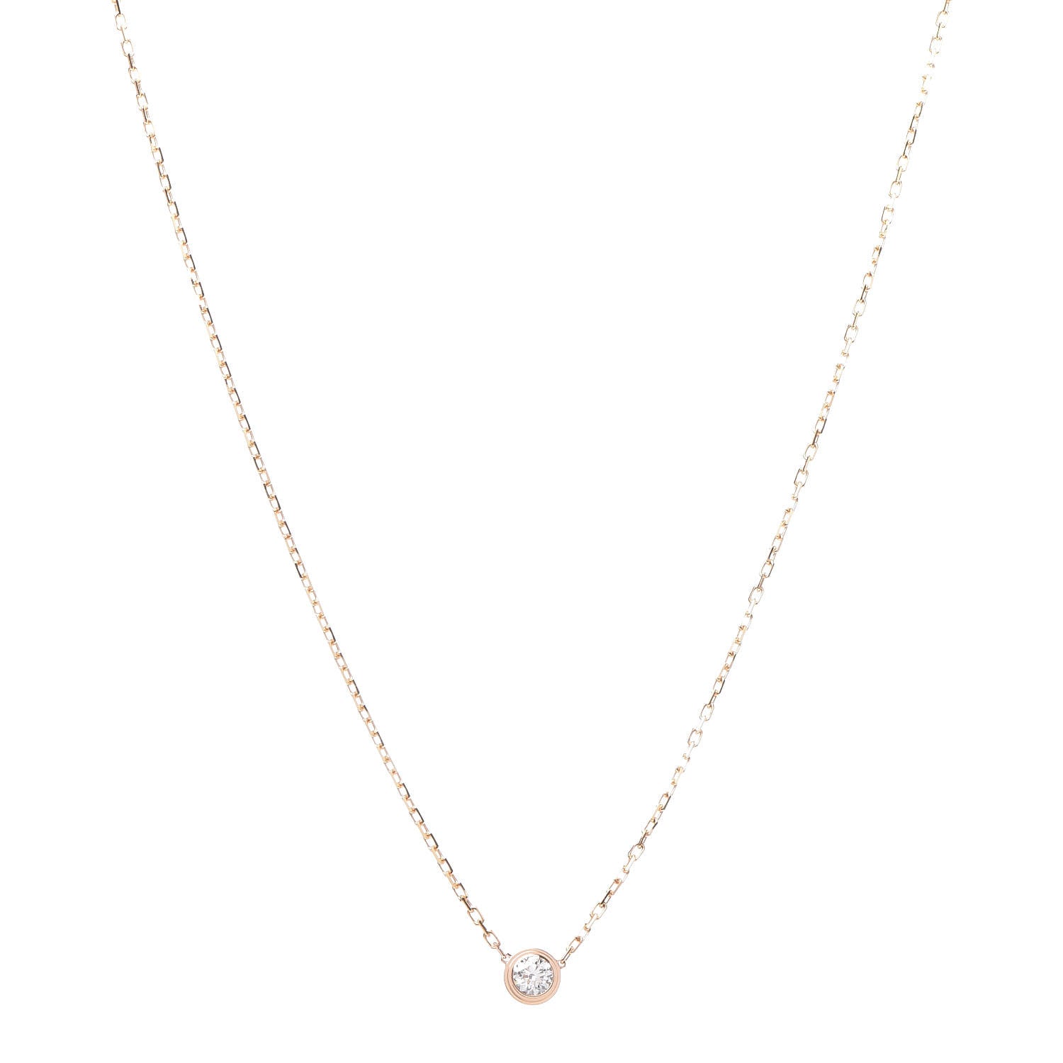 Cartier 18K Pink Gold Diamond LM D'Amour Pendant Necklace 1 of 7