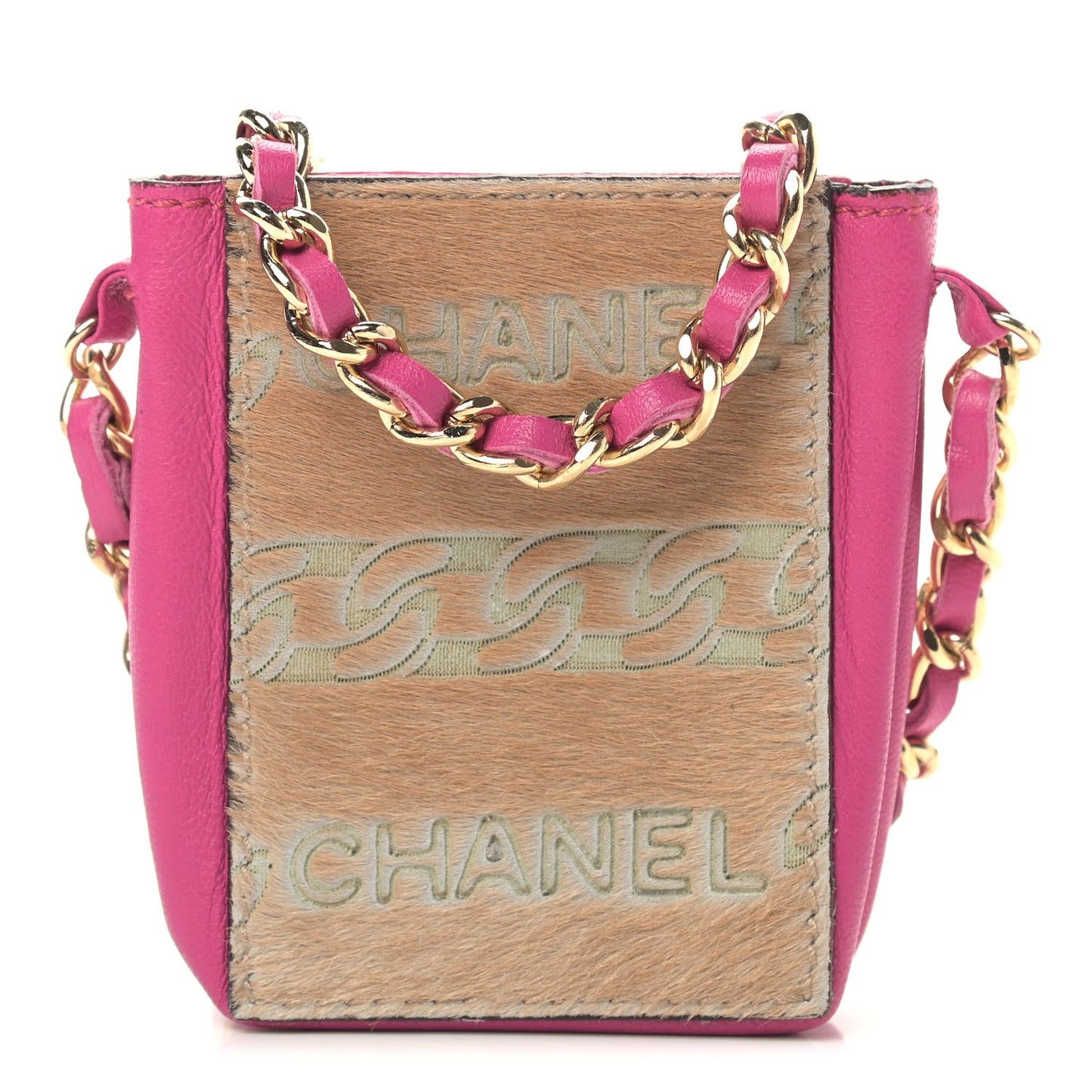 Lambskin Pony Hair Cigarette Case Pink