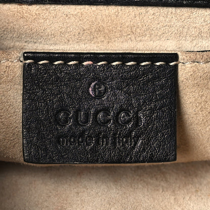 Gucci Pebbled Calfskin Small 1973 Chain Shoulder Bag Black 5 of 8