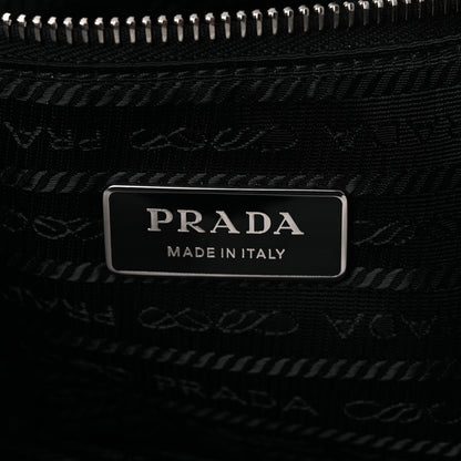 Prada Terry Cloth Tote Bag White Black 6 of 12