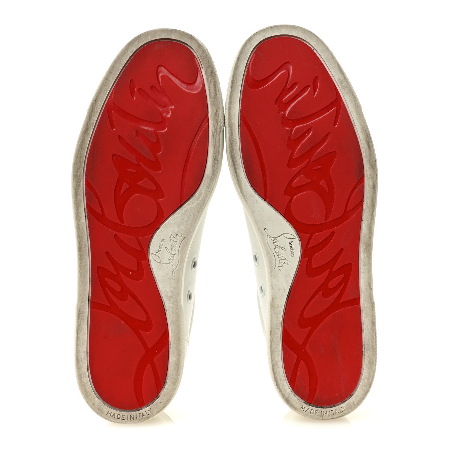 Christian Louboutin Calfskin Vieira Flat Sneakers 37 White 6 of 12