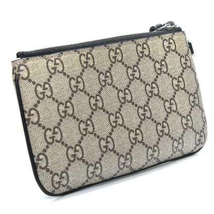 Gucci GG Supreme Monogram Bee Print Wrist Pouch Black 2 of 9