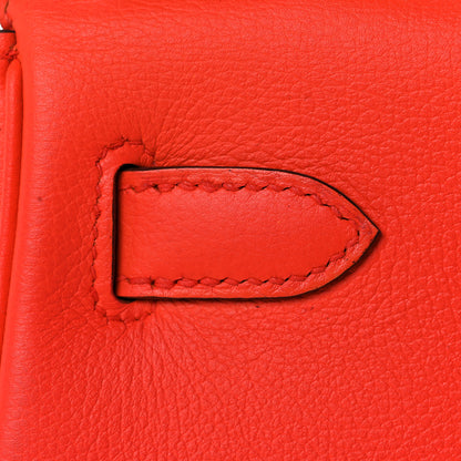 Hermes Evercolor Kelly Retourne 28 Orange Poppy 12 of 41