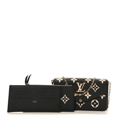 Louis Vuitton Empreinte Monogram Giant Felicie Pochette Black Beige 3 of 10