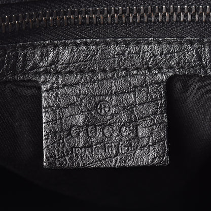 Gucci Monogram Large Horsebit Chain Hobo Black 9 of 10