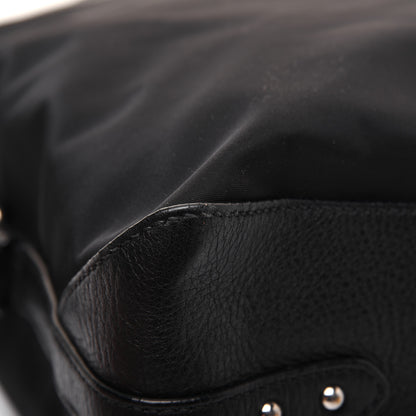 Prada Tessuto Nylon Calfskin Hobo Black 13 of 25