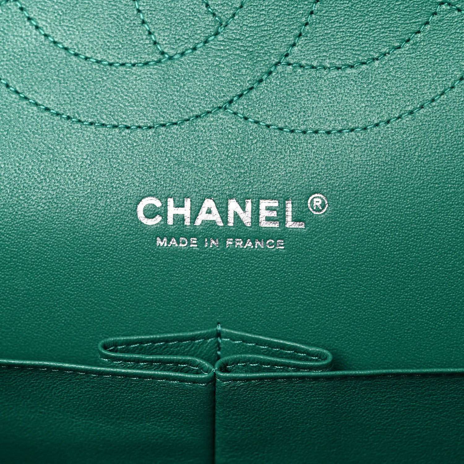 Chanel Caviar Quilted Jumbo Double Flap Green 9 of 18