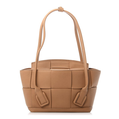 Bottega Veneta Grained Calfskin Maxi Intrecciato Arco 33 Caramel 1 of 10