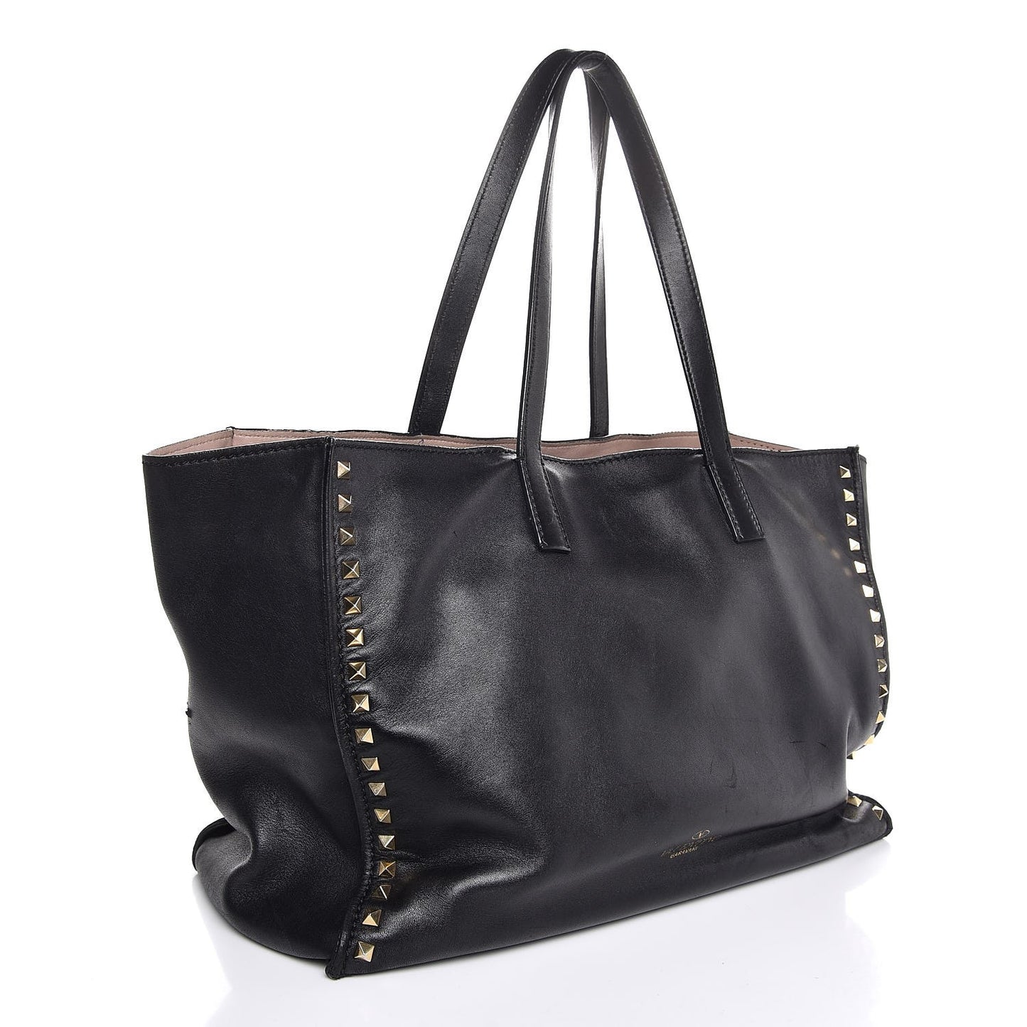 Nappa Medium Rockstud Soft Tote Black