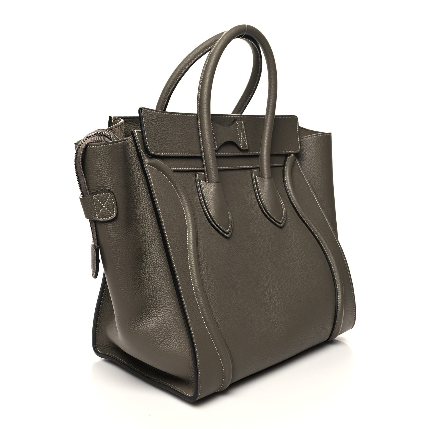 Drummed Calfskin Mini Luggage Souris