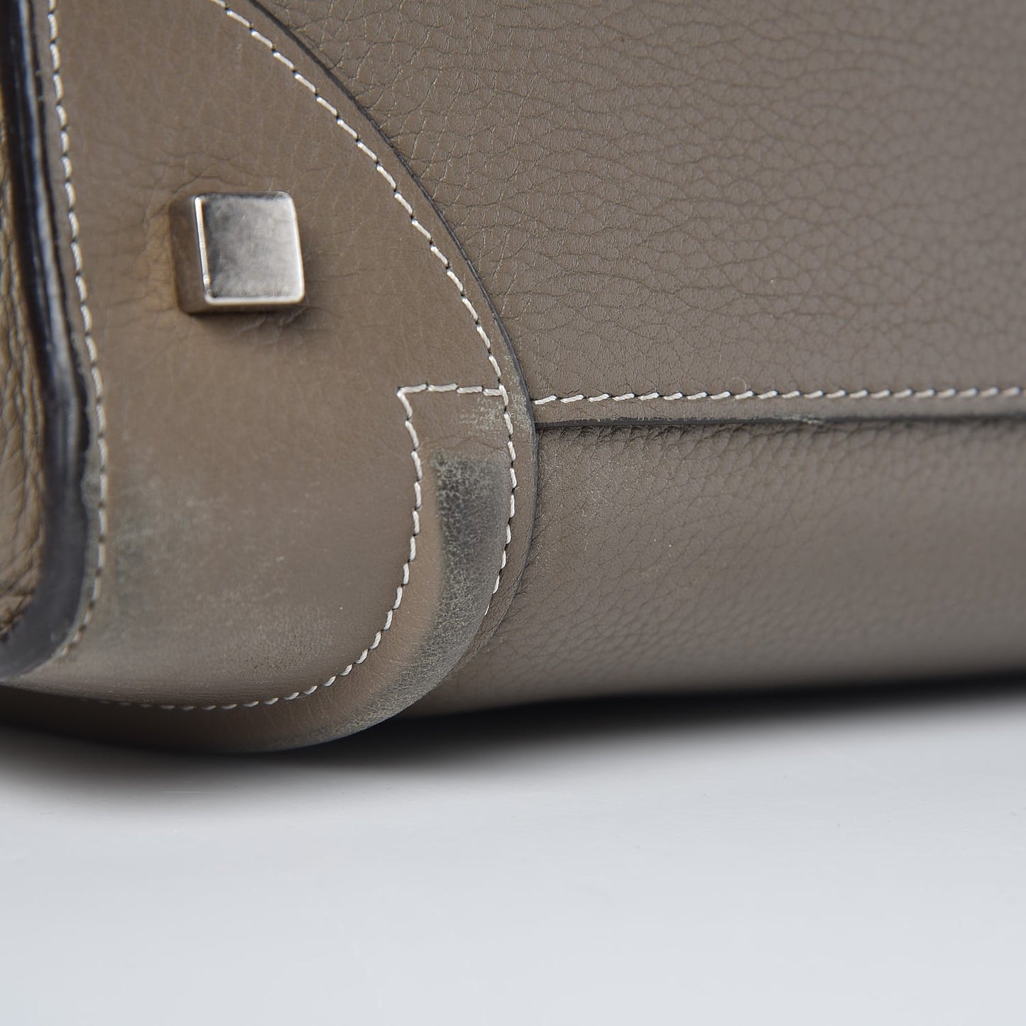 Drummed Calfskin Mini Luggage Souris